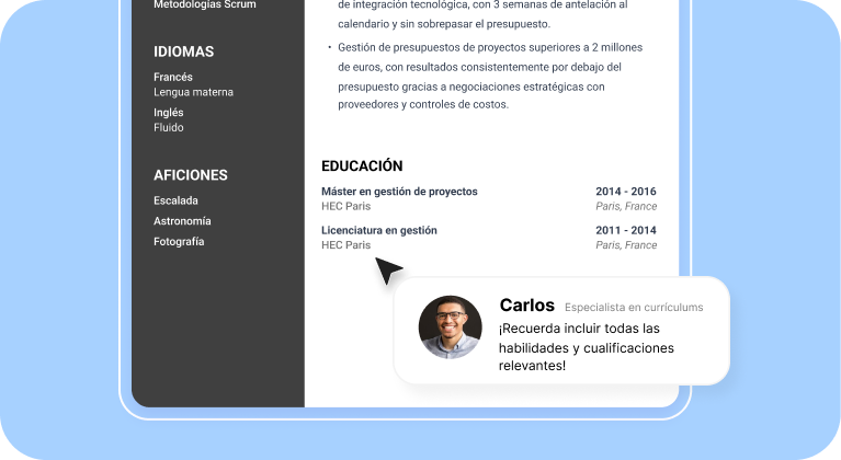 Revisión de CV por Expertos